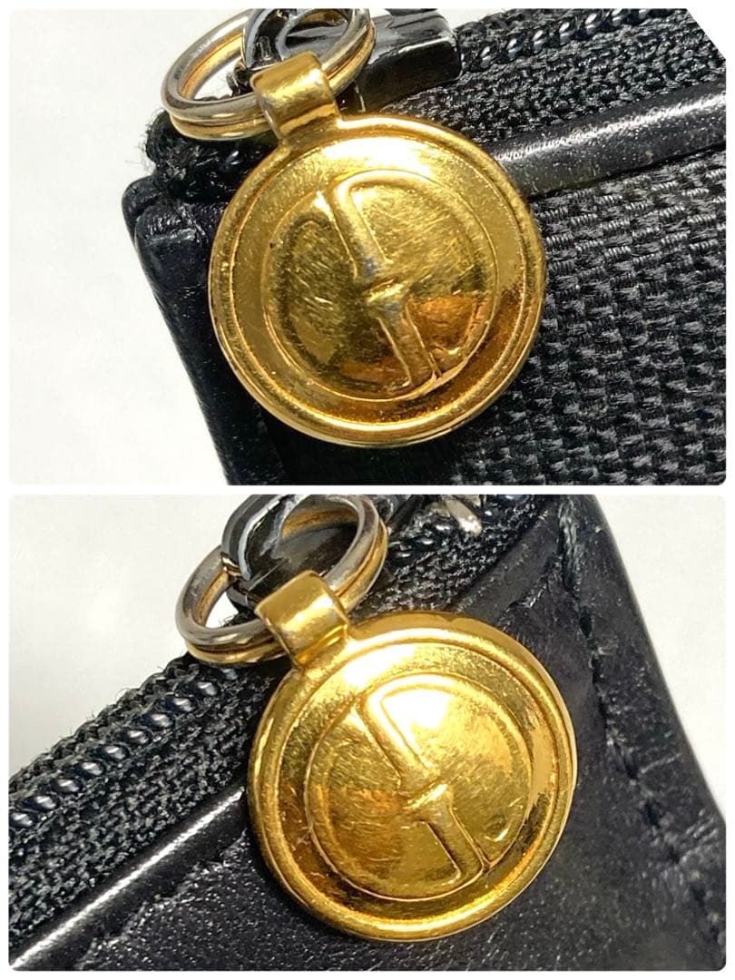 良品　GUCCI グッチ　GGキャンバス レザー　ケース　カードケース