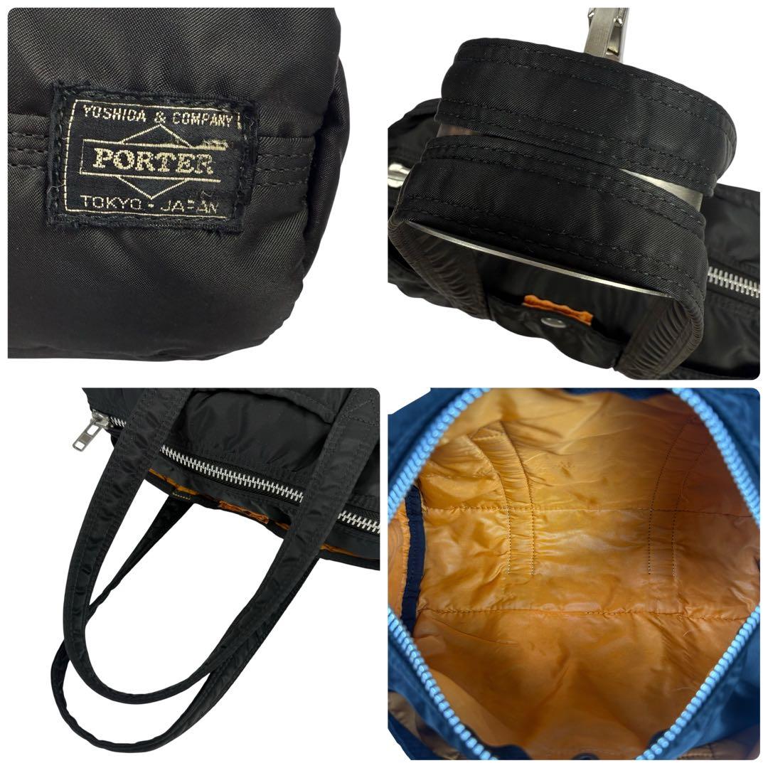 【美品】PORTER ポーター タンカー ミニボストンバッグ 肩掛け ブラック