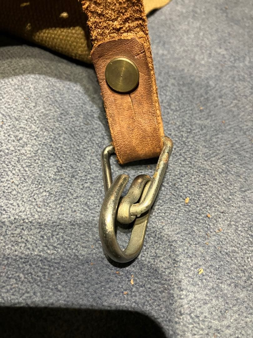 日本軍 三十年式装備対応 幅広帆布帯革 Dカン付き ヴィンテージ