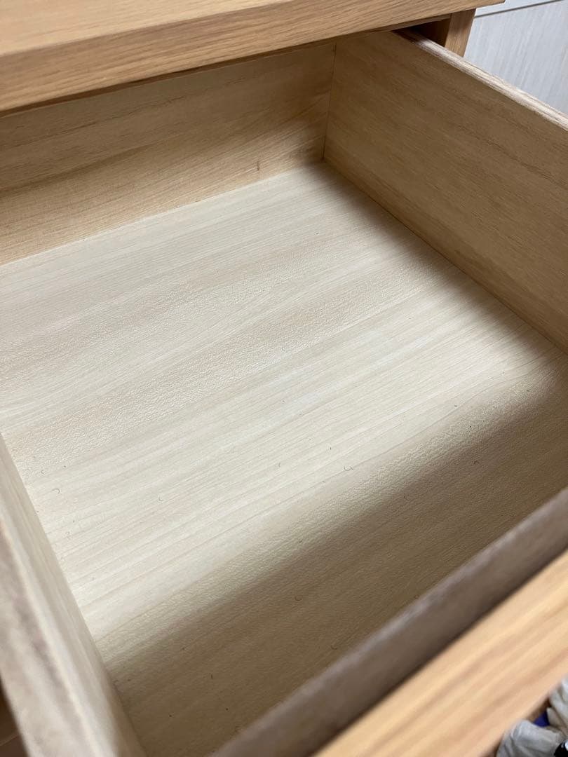 【無印良品】【廃盤】オーク材　無垢材　6段　チェスト