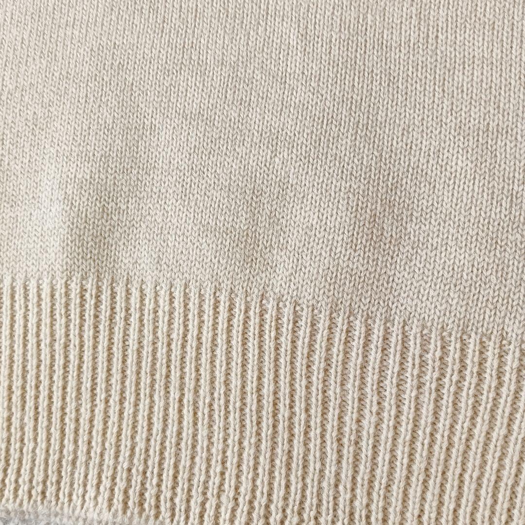 【マーガレットハウエル】DENSE WOOL Vネックニット 22AW キナリМ
