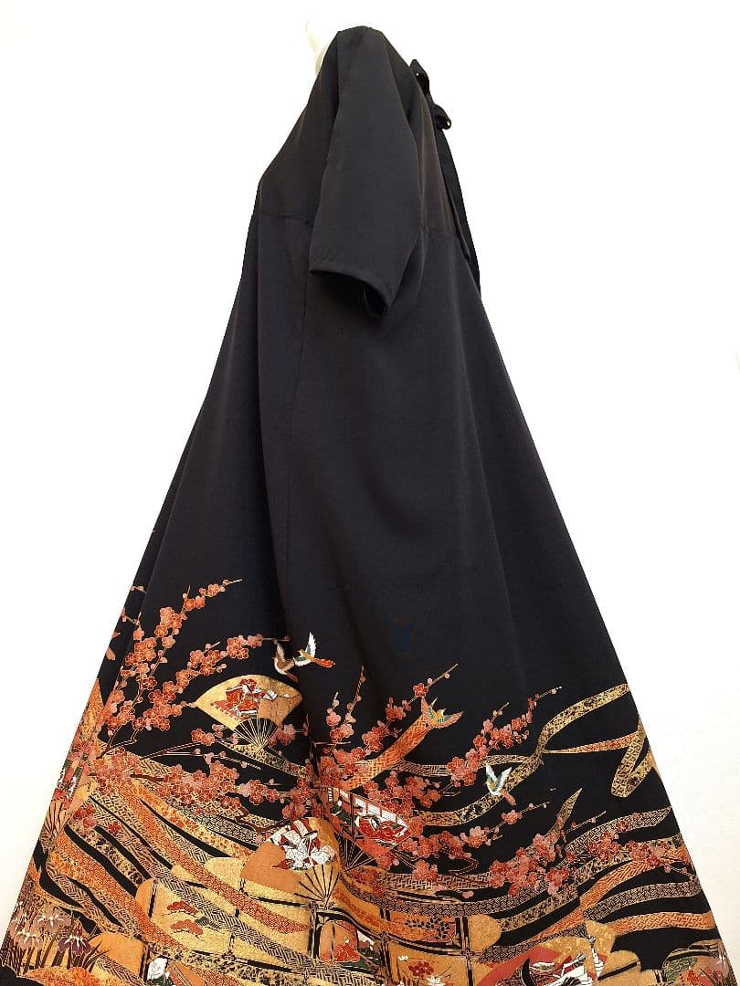 着物リメイクワンピース3702