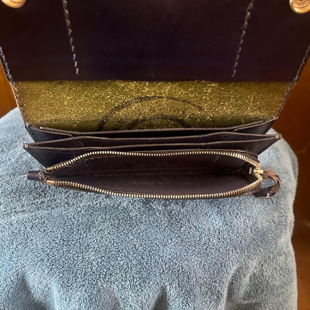 【美品】No.496 レザー ノームコア　ロング トラッカーウォレット