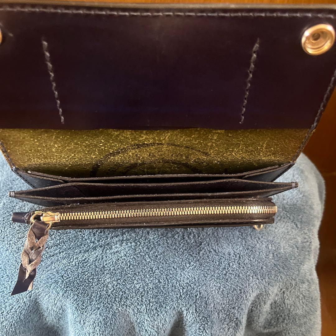 【美品】No.496 レザー ノームコア　ロング トラッカーウォレット