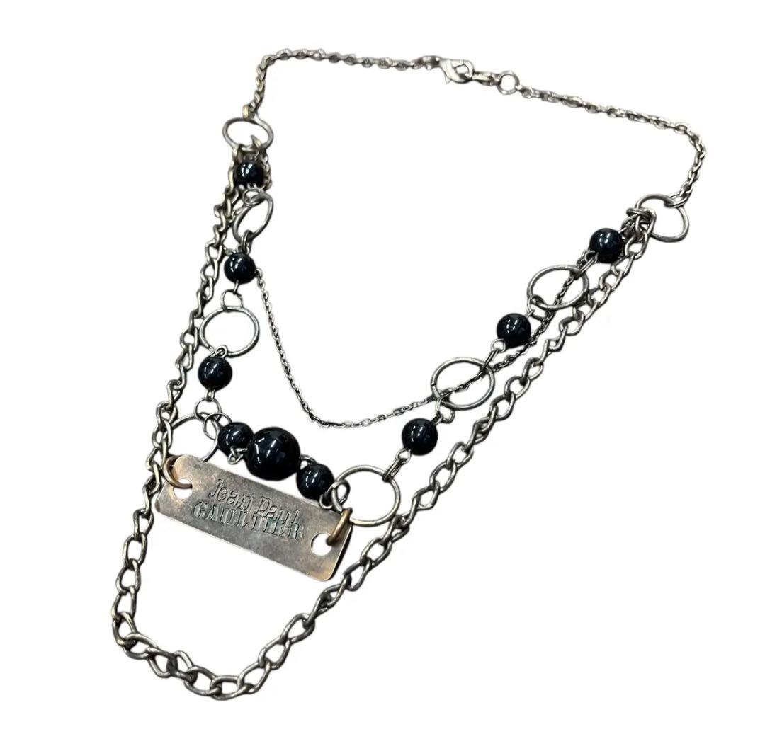 専用Jean Paul GAULTIER/3連ネックレス/ロゴドックタグ