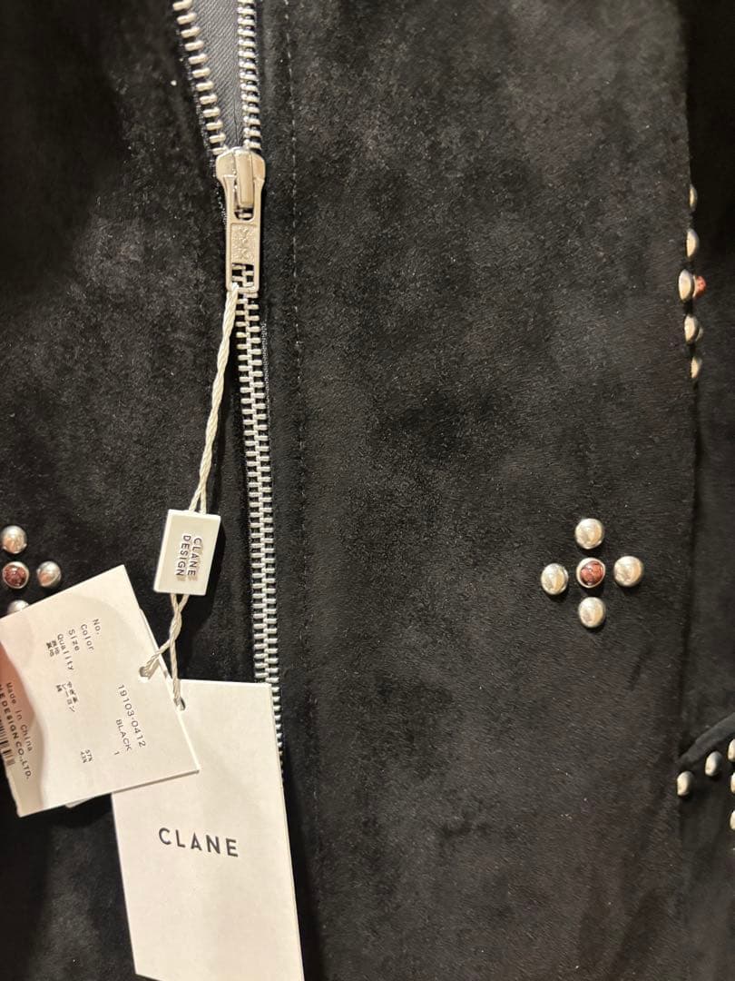 新品未使用　タグ付　CLANE SUEDE STUDS BLOUSON サイズ1
