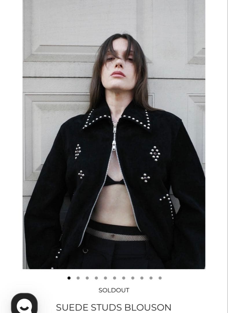 新品未使用　タグ付　CLANE SUEDE STUDS BLOUSON サイズ1