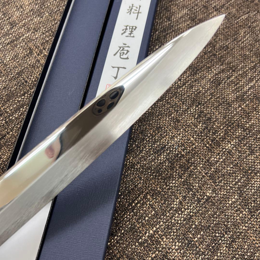 ★新品送料込★V10ステンレス鏡面仕上げ刺身包丁300mm黒檀柄