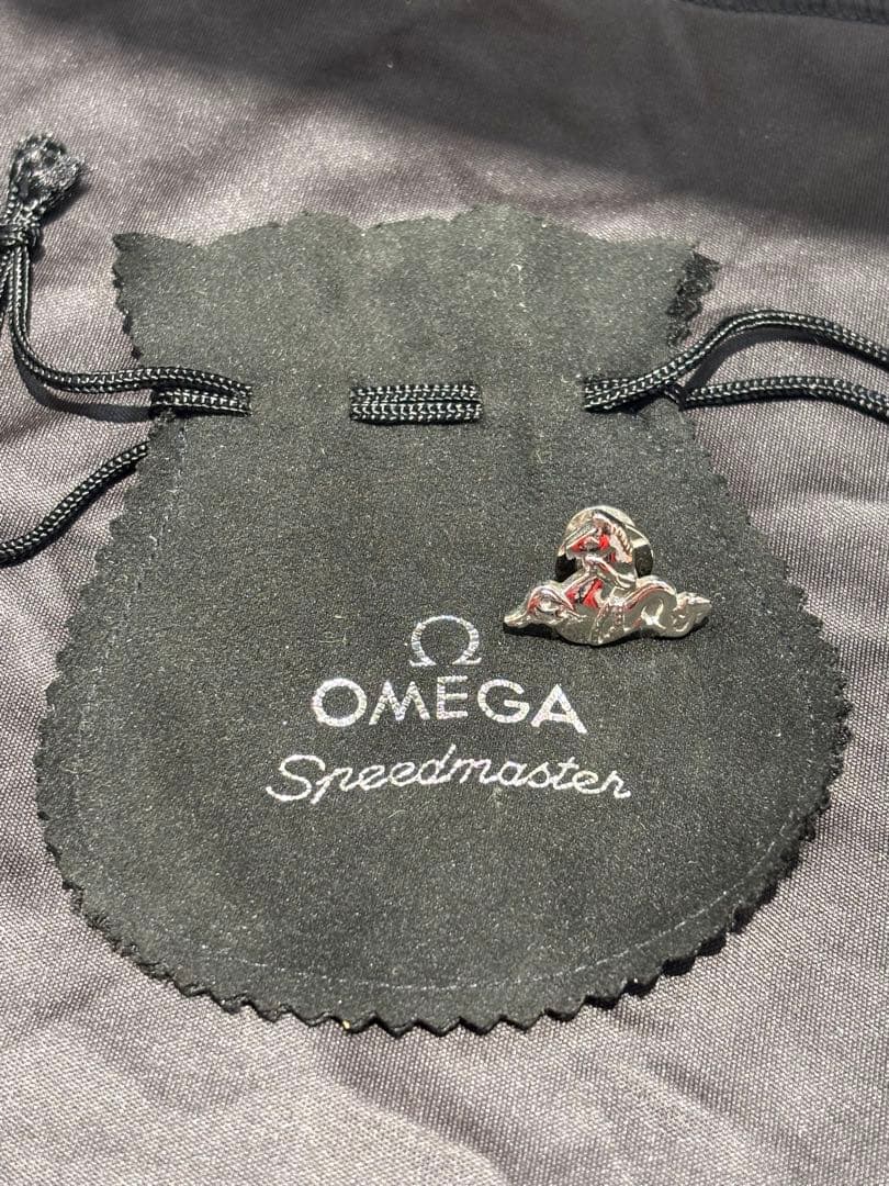 OMEGA 木製 時計ケース　シーホースピンバッチ付き