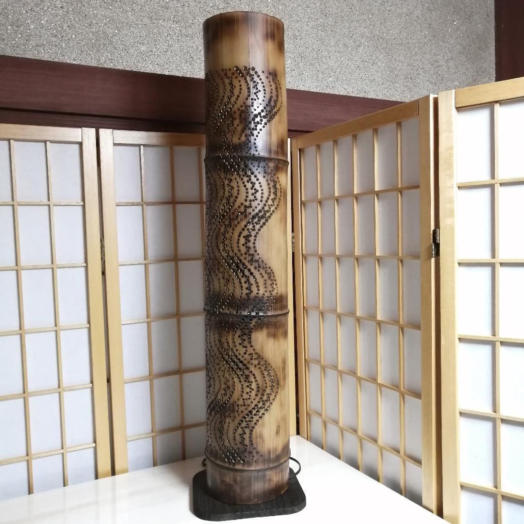 癒し灯火　竹行灯　No23234