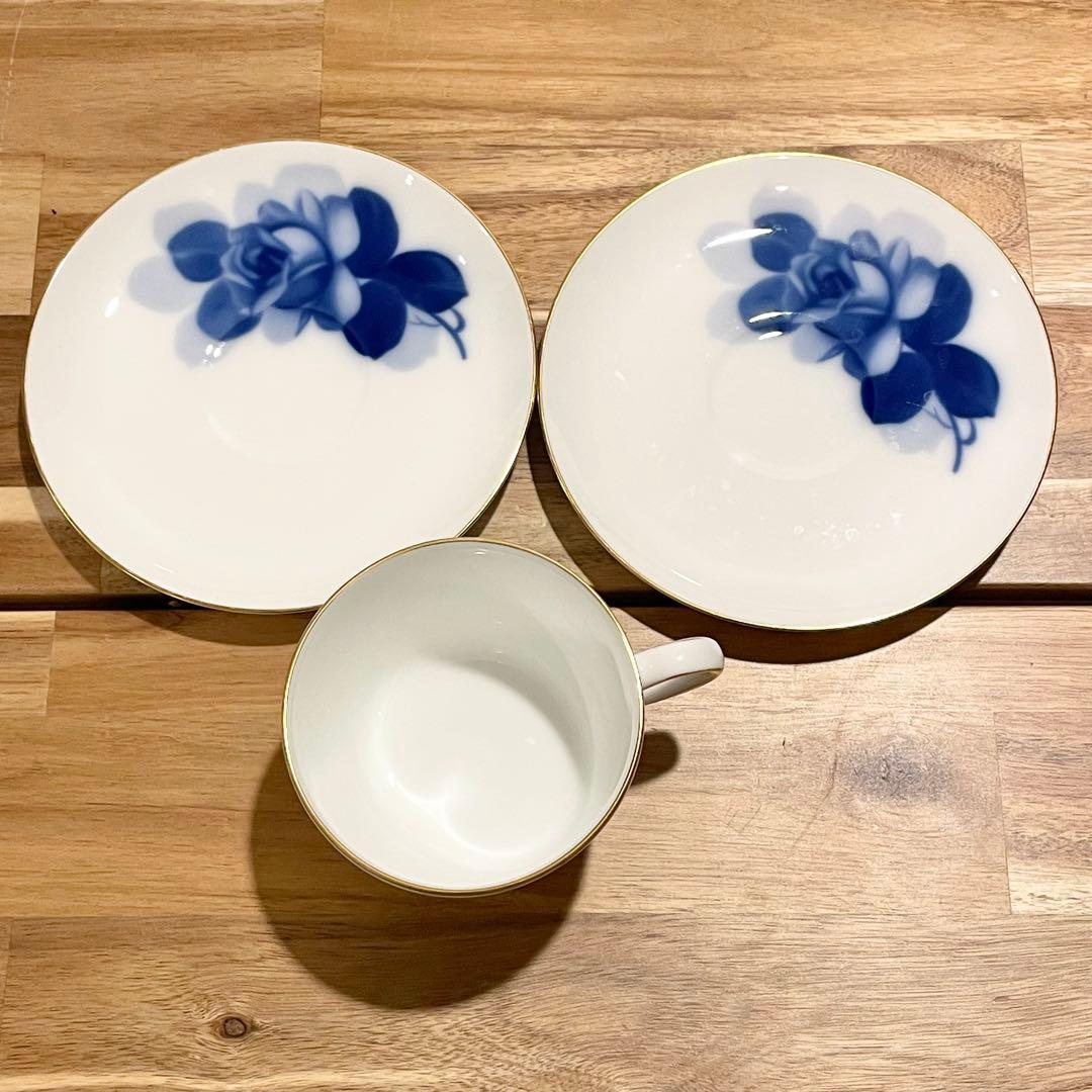 【美品】大倉陶園　ノリタケ　ブルーローズセット　食器