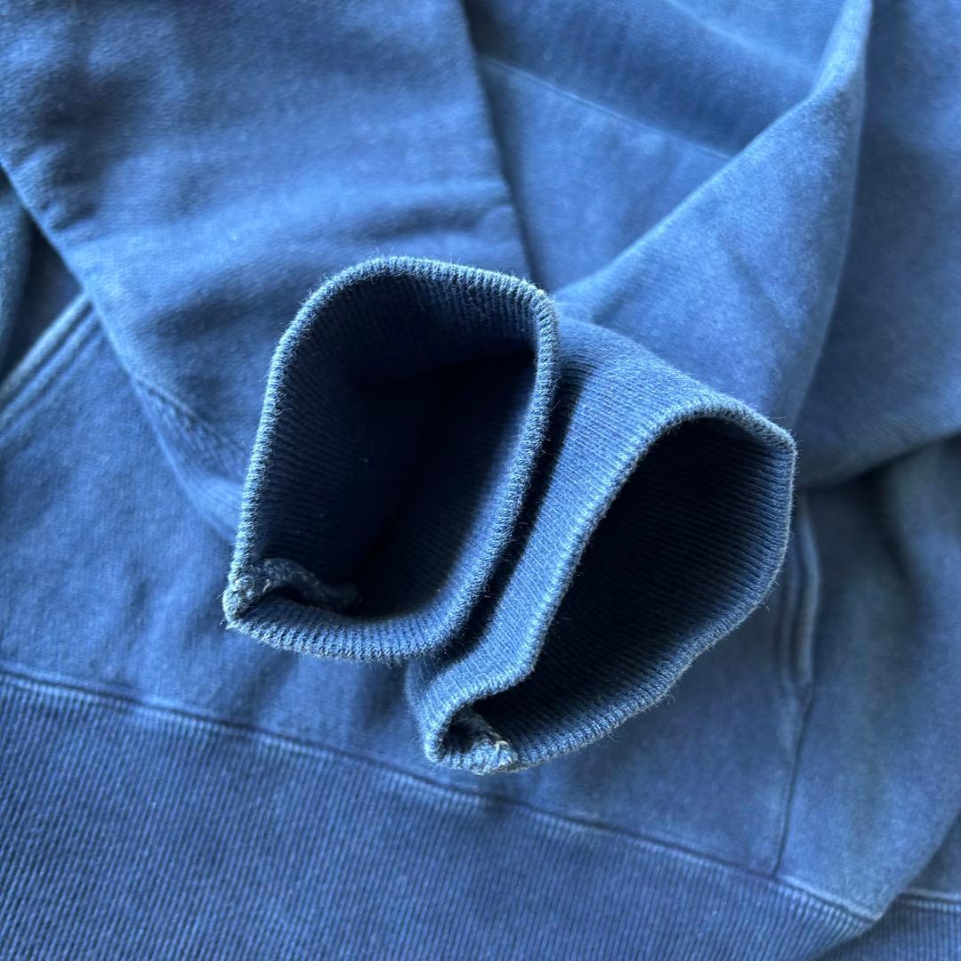 ATON NATURAL DYE URAKE HOODIE 紺 2 インディゴ染