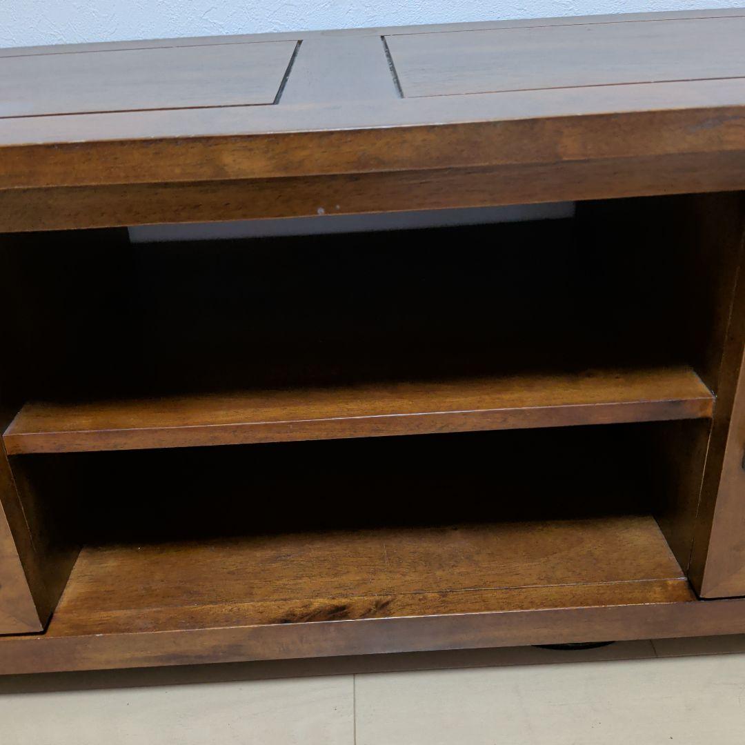 木製テレビ台 収納付き アジアンテイスト（送料込）