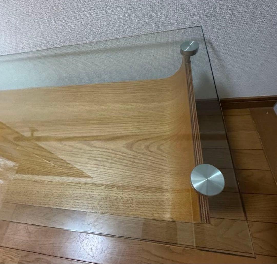 岩附　ガラステーブル　ローテーブル