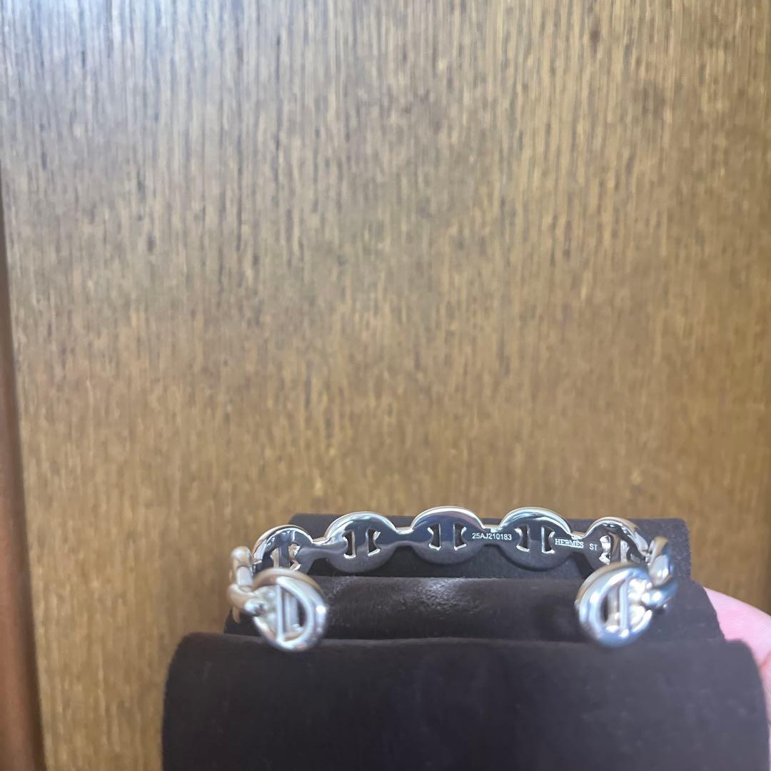 美品 エルメス シェーヌダンクル バングル MM ブレスレット ST