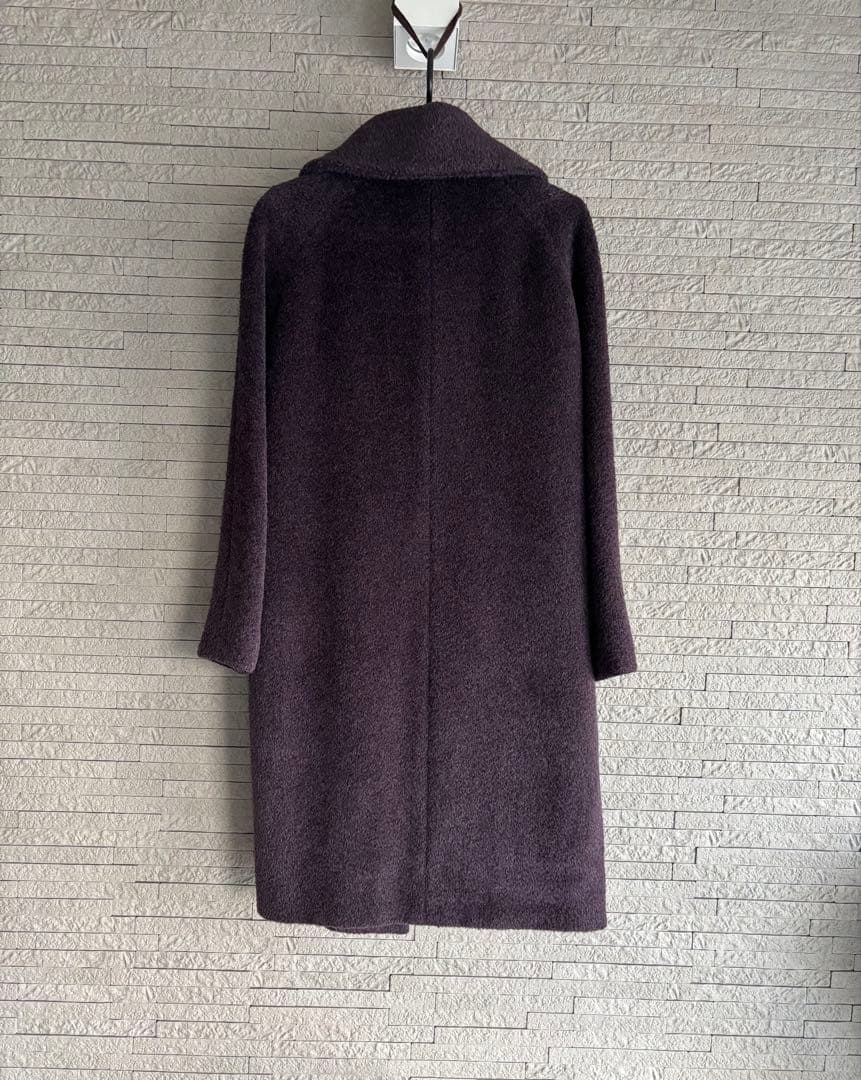 ブラウン系パープル ロングコート Max Mara Studio美品