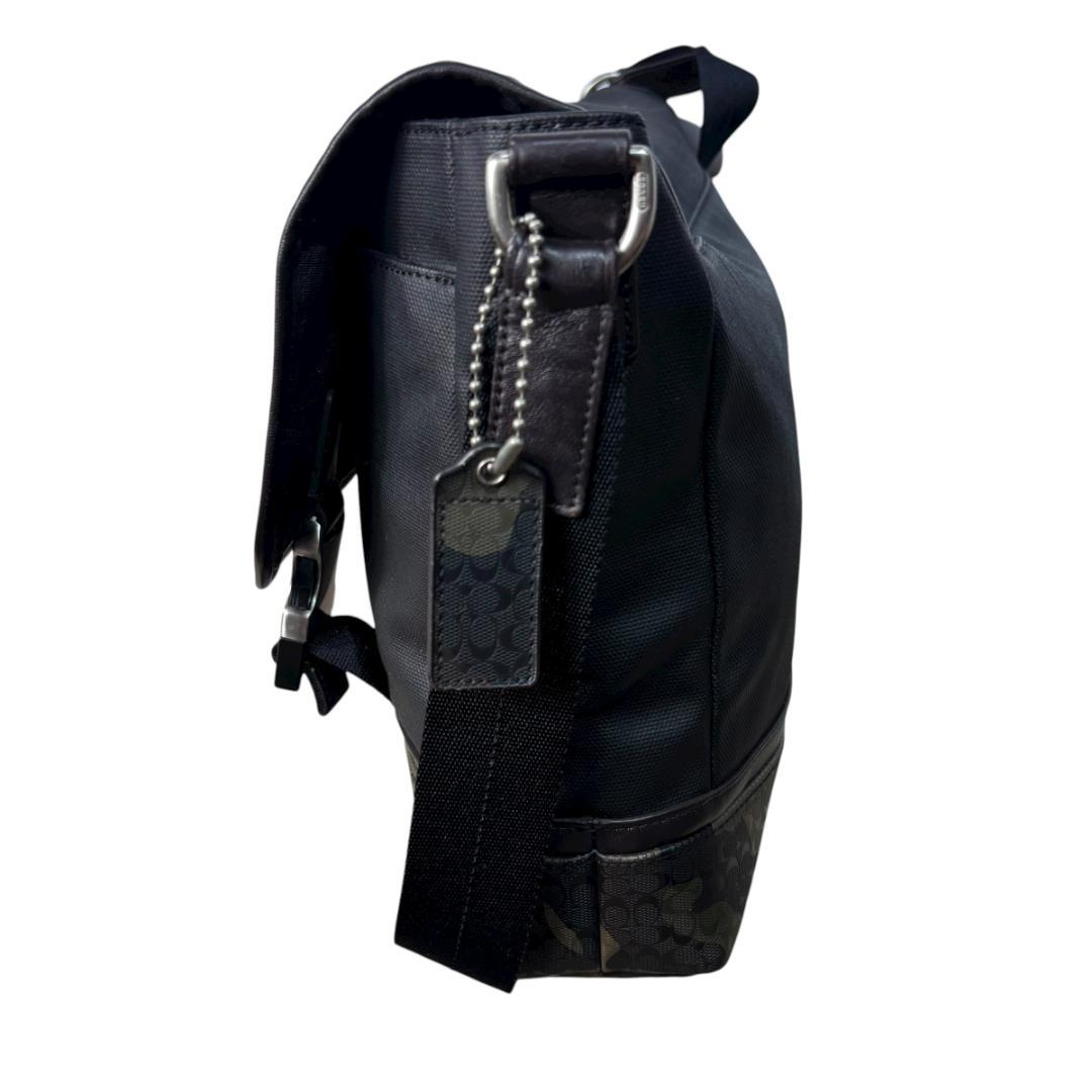 【COACH】メッセンジャーバッグ ブラック カモフラージュ メンズ