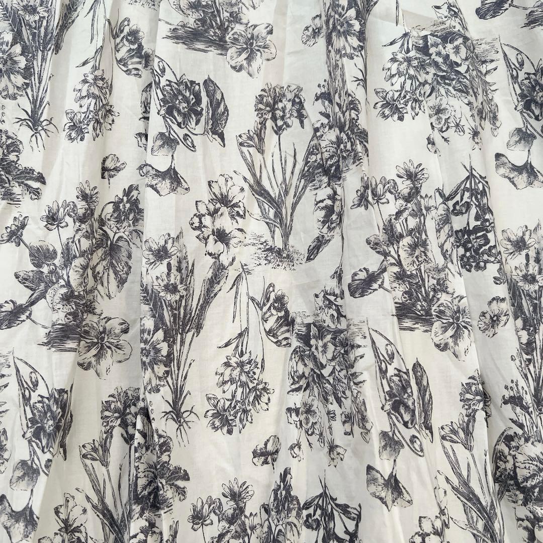 【新品】SEVEN TEN　トワルドジュイプリントスカート　ブラック　M