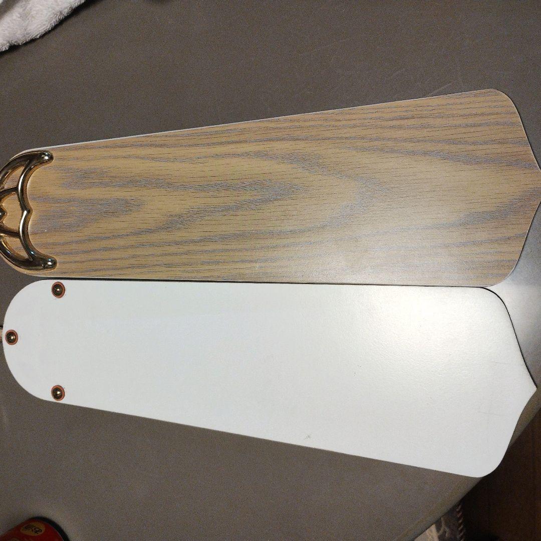 シーリングファンライト 4灯 引掛シーリング式 木目調 羽根付き照明