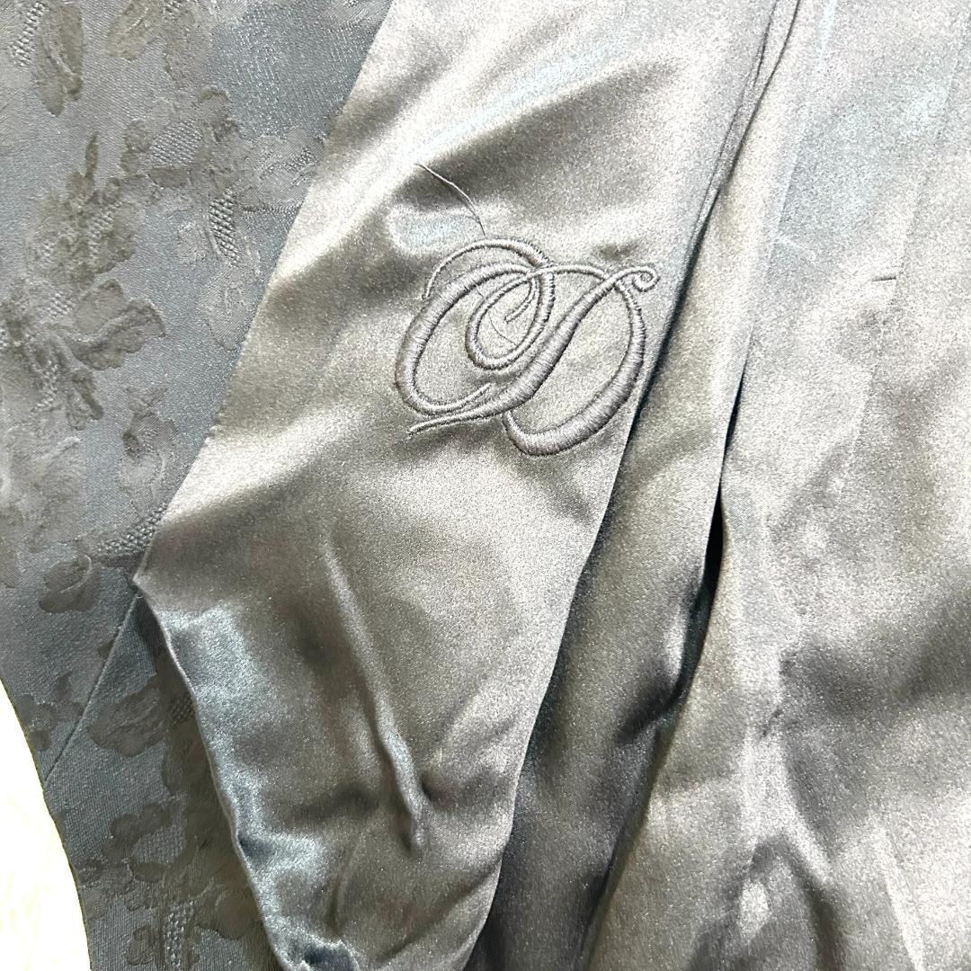 クリスチャンディオール　ガリアーノ期　　ジャケット　総柄　黒　チェスターコート