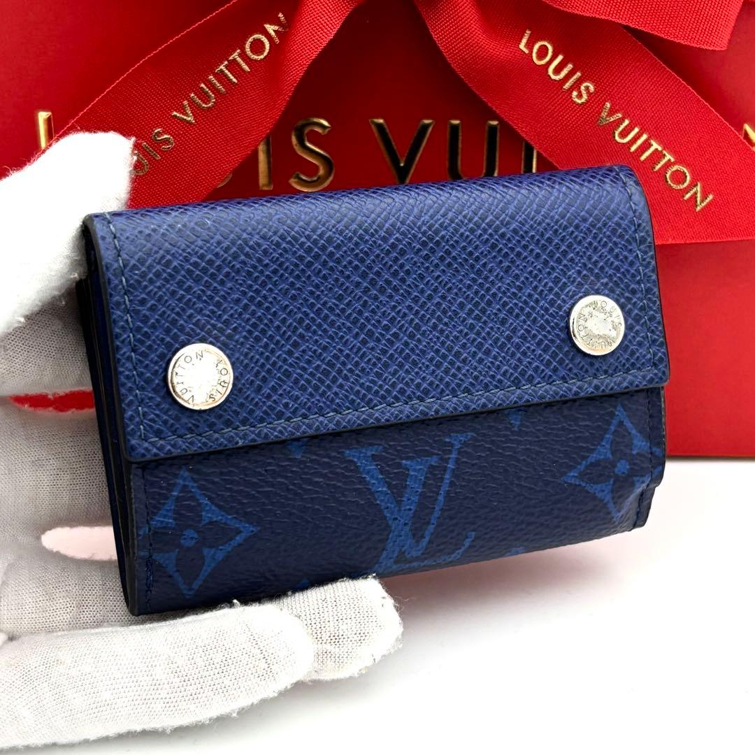 ☆美品☆ルイヴィトン タイガラマ 三つ折り財布 ディスカバリー コバルト ブルー