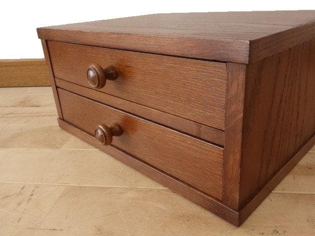 北海道手作り家具　ナラ（楢）材　 Ａ４小引出２Ｆ　勇峰工芸（新）