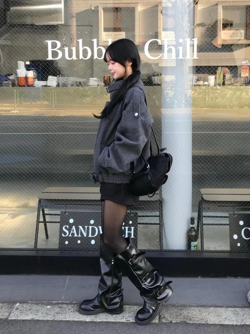 emmy オーバーサイズライダースコート