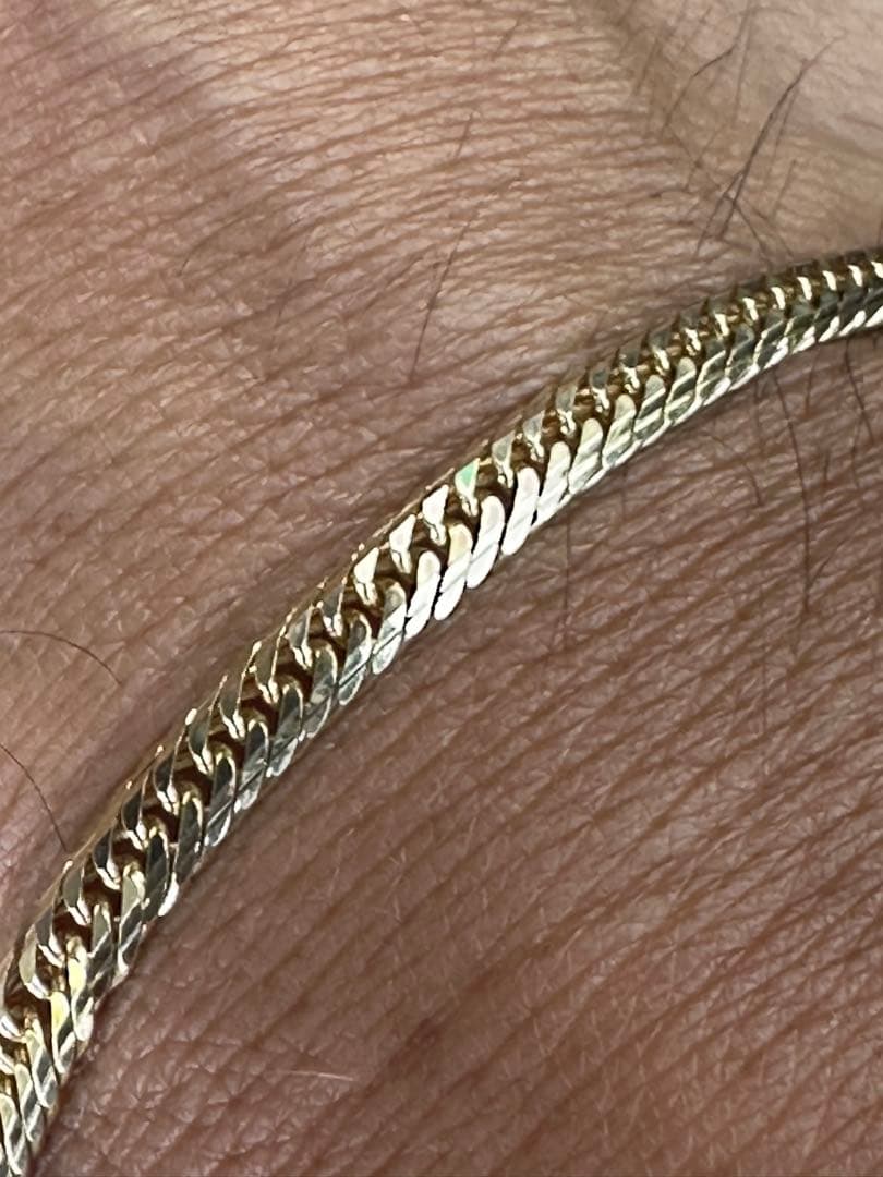 最終値下げ！K18 8.1g 18cm Mカットトリプル　喜平ブレス