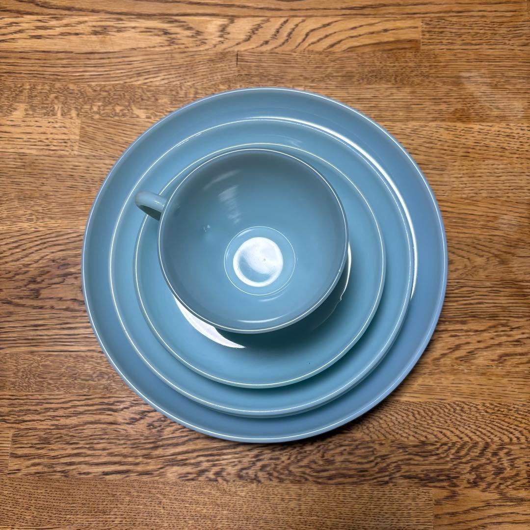 50sヴィンテージファイヤーキングターコイズ7点 USA製 FIRE-KING