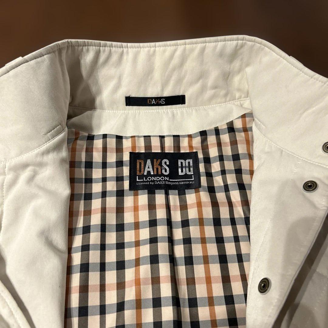 ★美品★DAKS★キルティングロングコート★アイボリー★11★ダックス★チェック