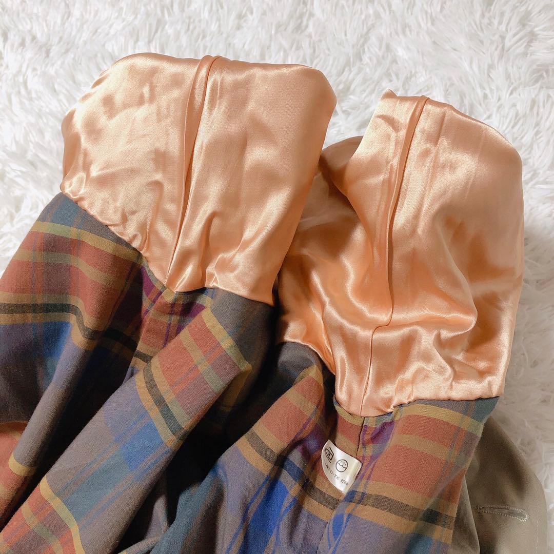 至高の逸品 希少 セリーヌ CELINE トレンチ コート ロング チェック