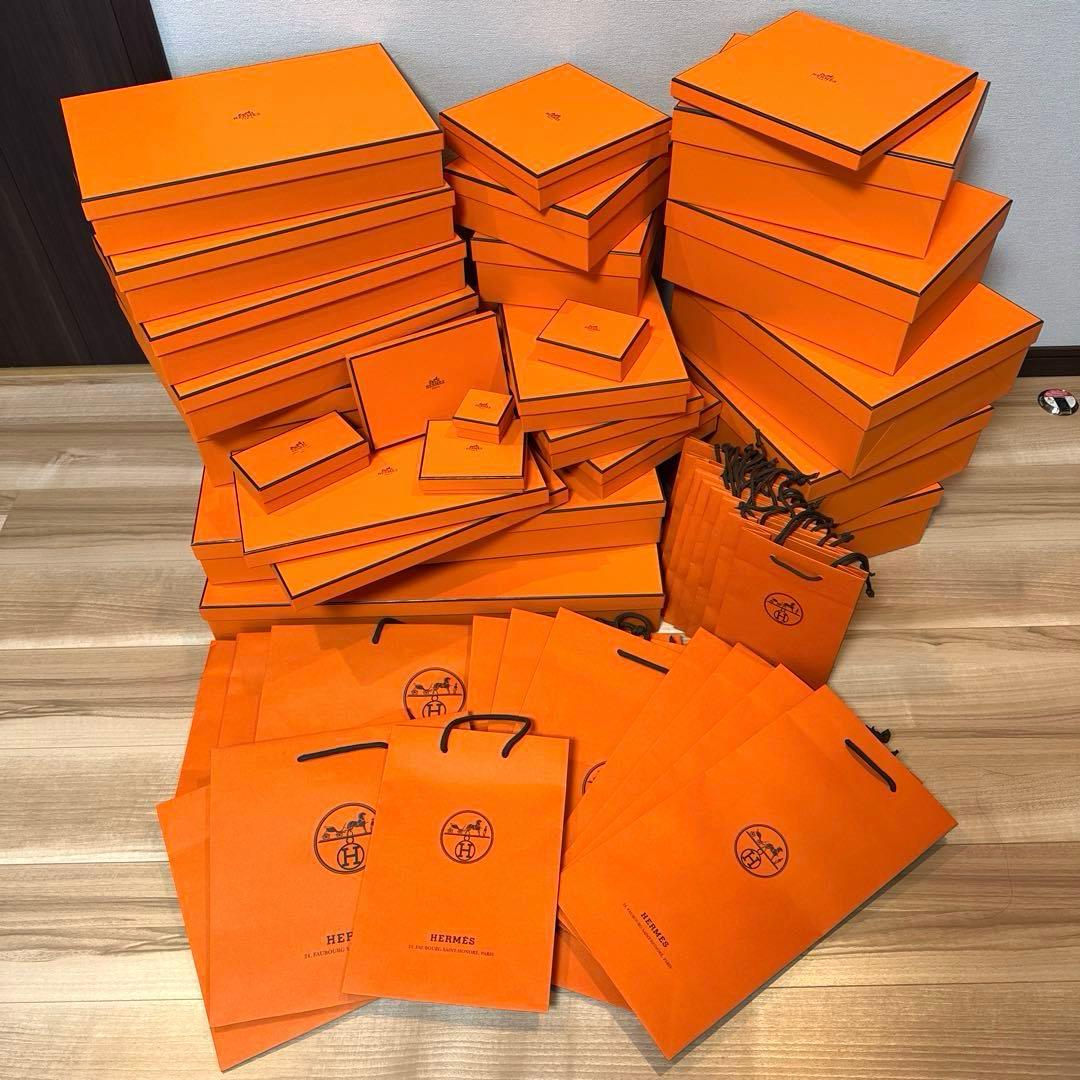 HERMES エルメス 空箱 ショッパー まとめ売り 48点