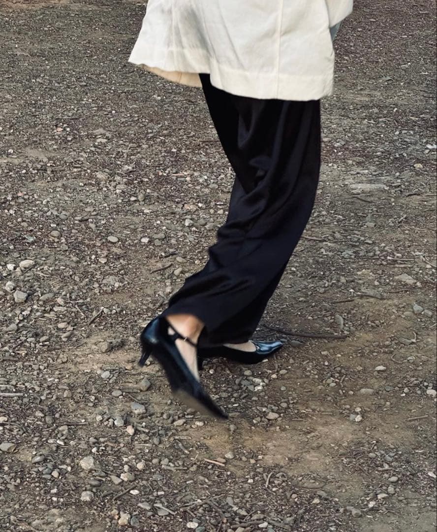 靴 OAF HANDSOME STRAP HEEL BLACK 23.5
