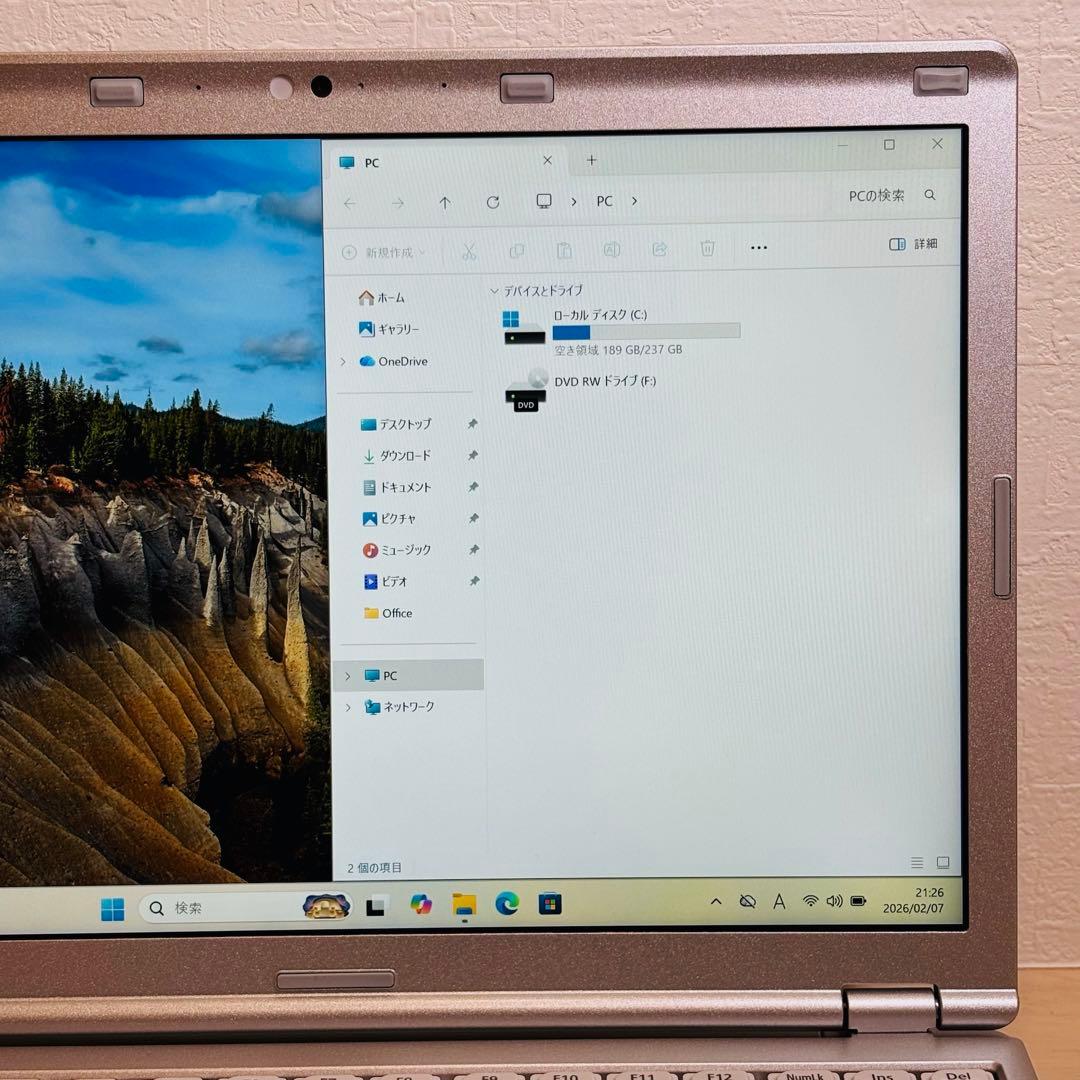 レッツノート PC Windows11 SSD DVD オフィス付き P-143