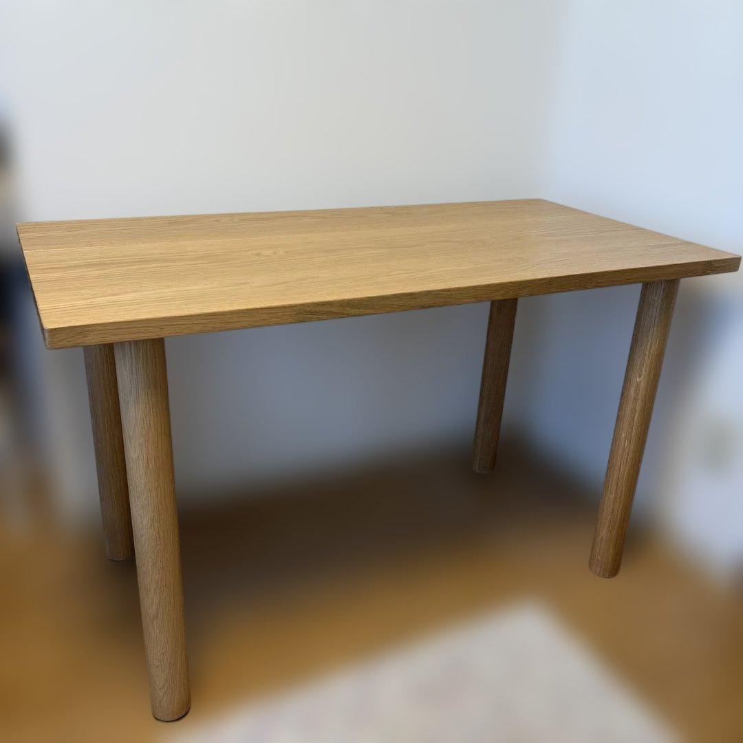 無印良品　オーク材　木製テーブル天板、木製テーブル脚４本組　120×60