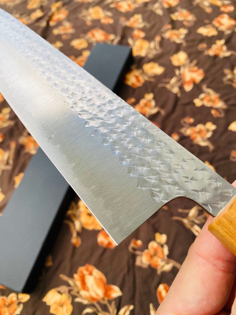 黒崎優　「閃光」牛刀包丁 240mm 紫檀柄桂 R2 / SG2