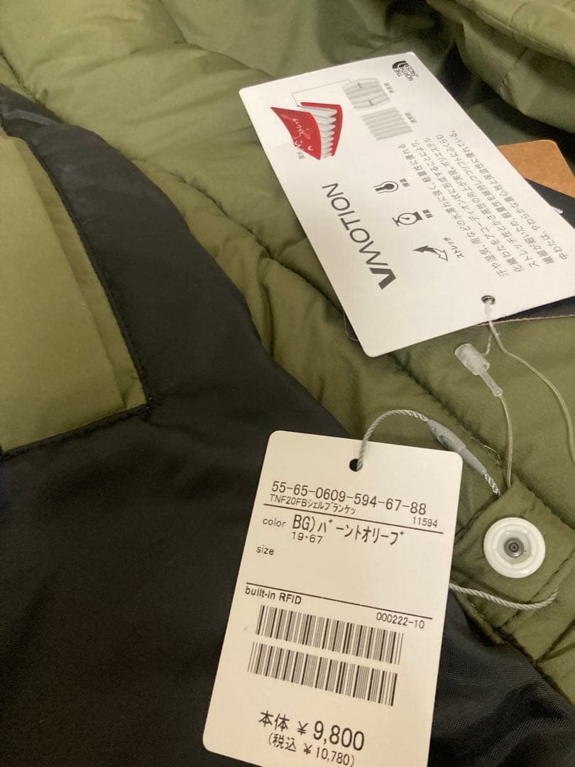 ◾️新品タグ　beams ザノースフェイス　ベビーシェル　オリーブ