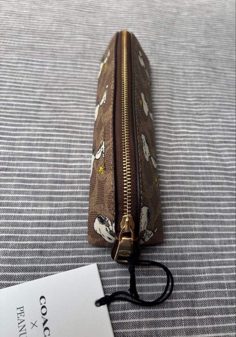 新品　COACH x PEANUTS スヌーピー ペンケース　シグネチャー