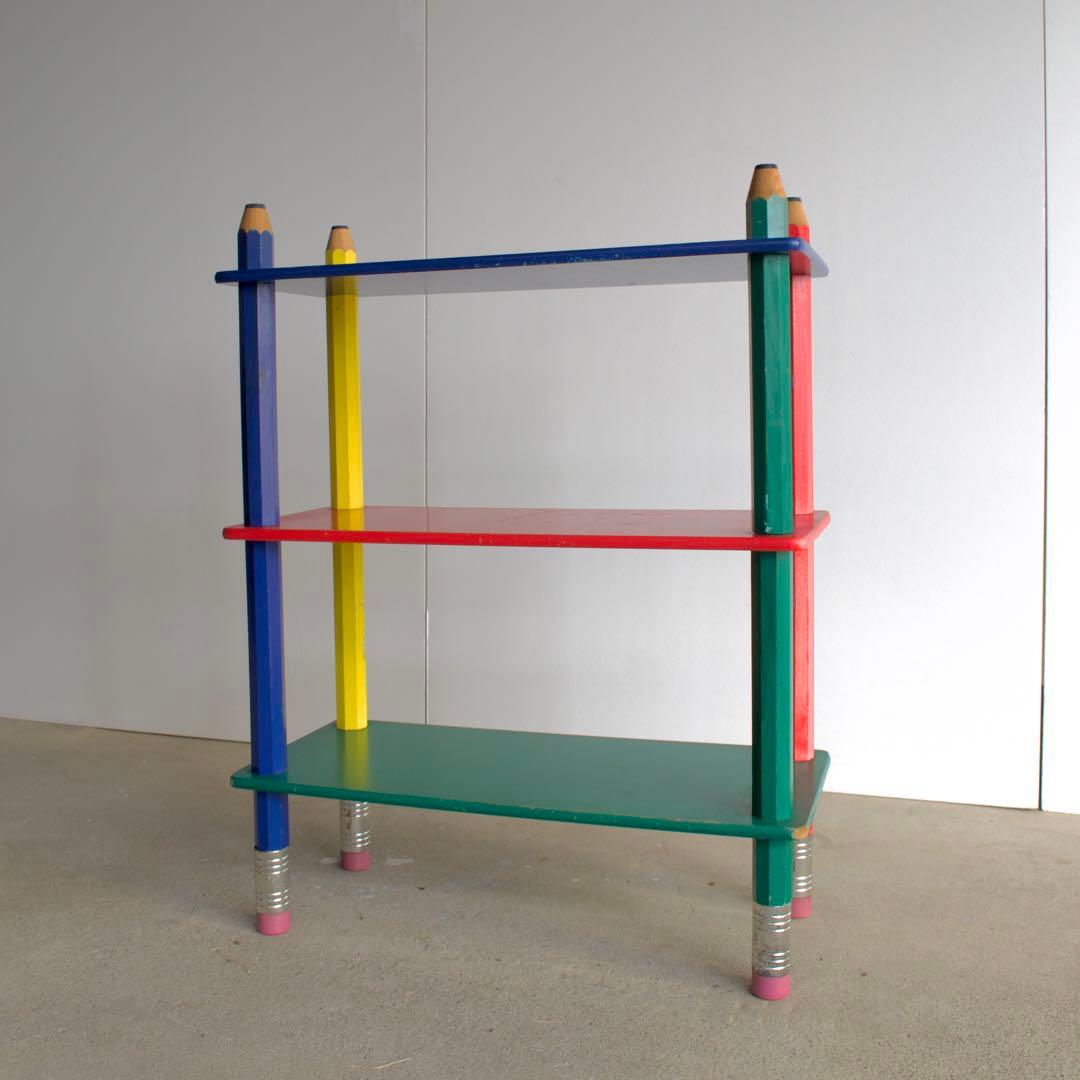 えんぴつ　シェルフ　ピエール・サラ　80s ビンテージ　ポストモダン　レトロ