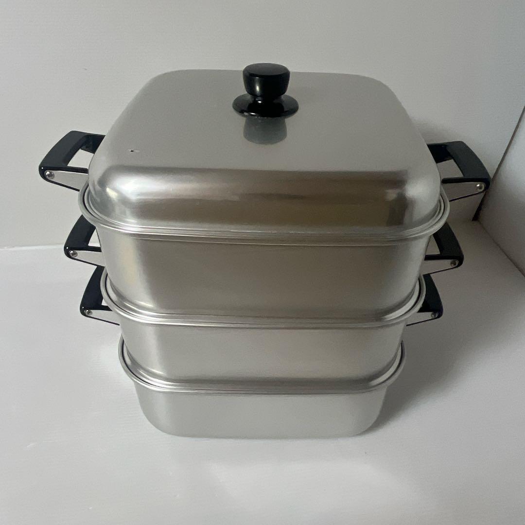 アカオアルミ　角型蒸器　33cm 蒸し器　業務用