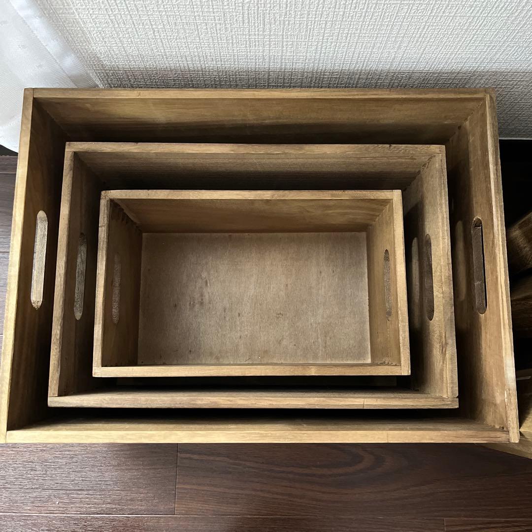 ふた付き木箱3サイズセット　新品