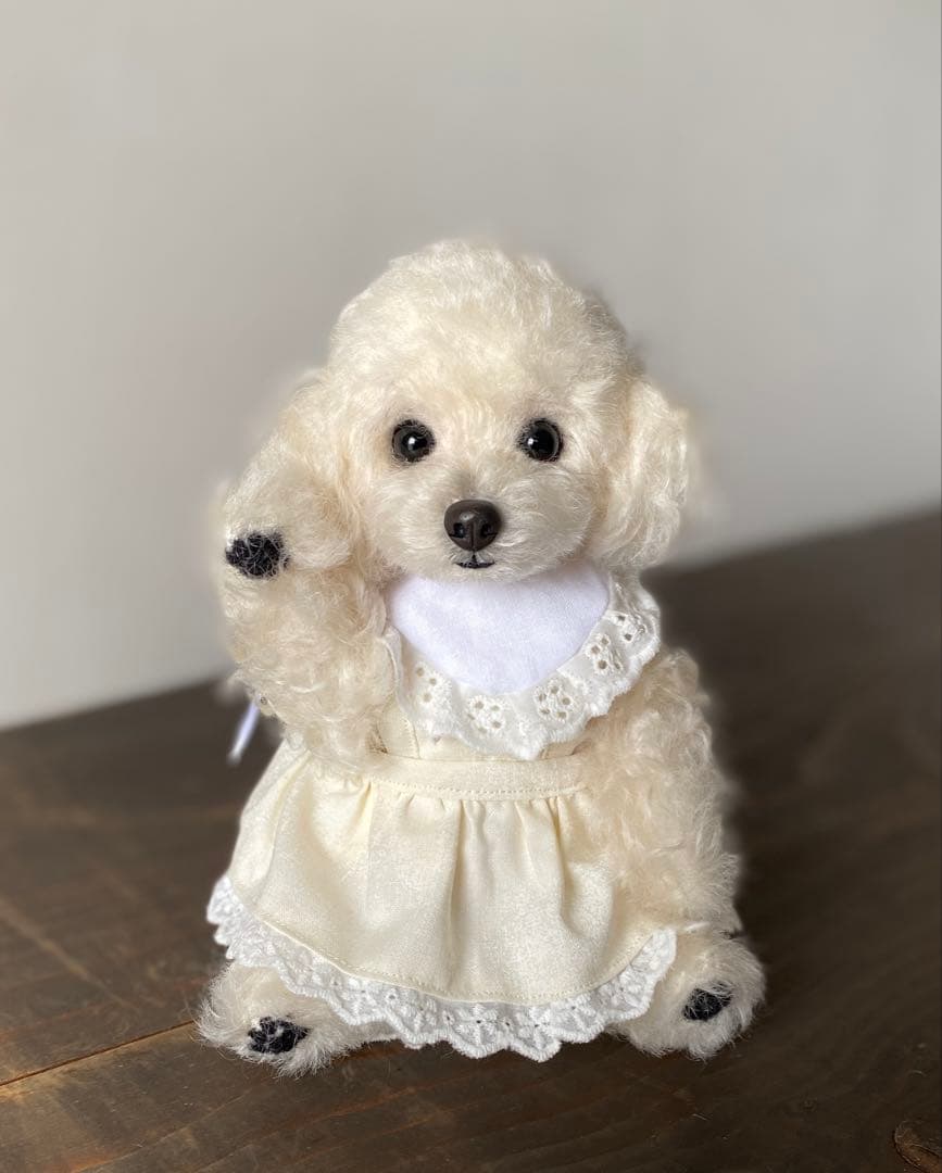 トイプードル　ホワイト　テディベア　ぬいぐるみ