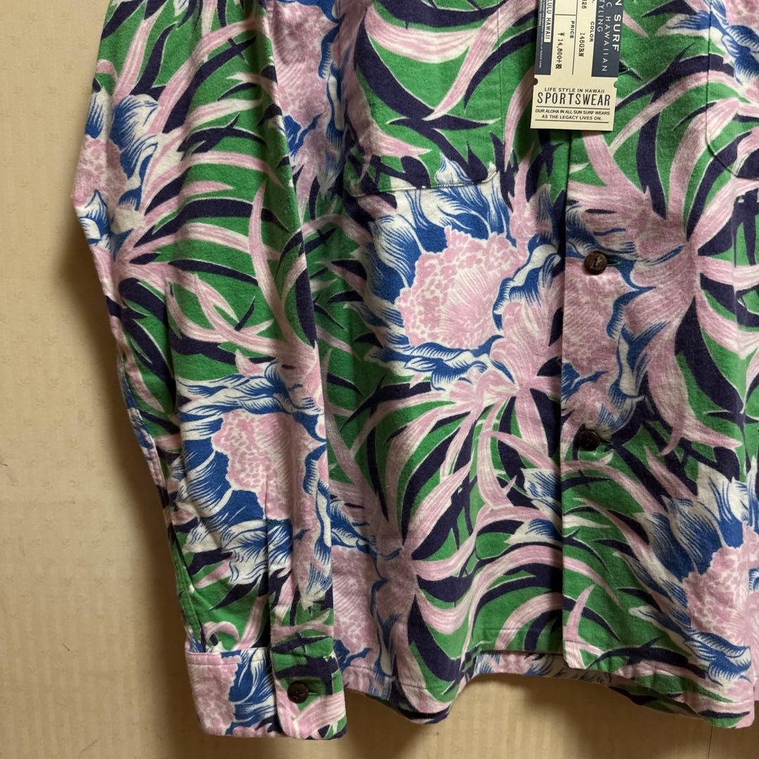 SUN SURF アロハシャツ ネルシャツ 新品 L
