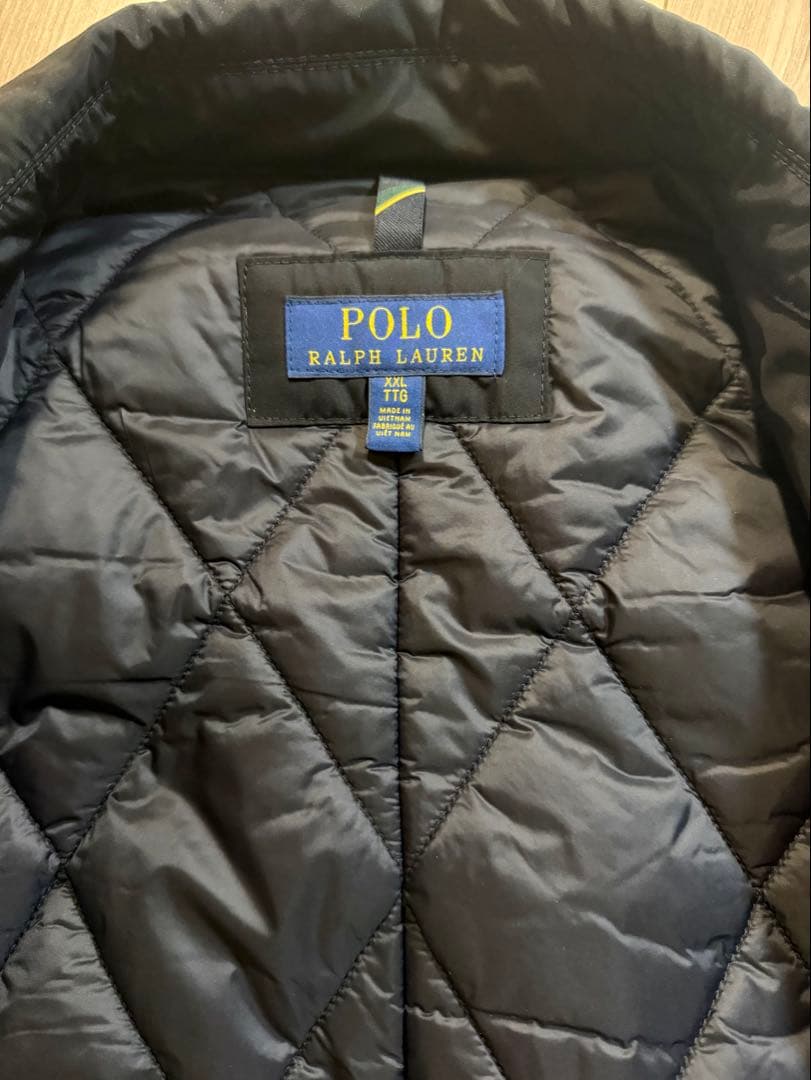 POLO ブラック ステンカラーコート
