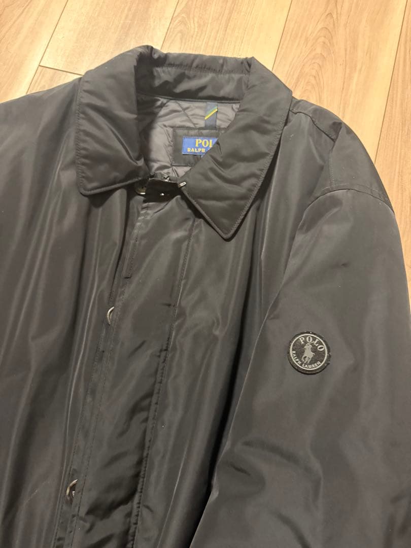 POLO ブラック ステンカラーコート