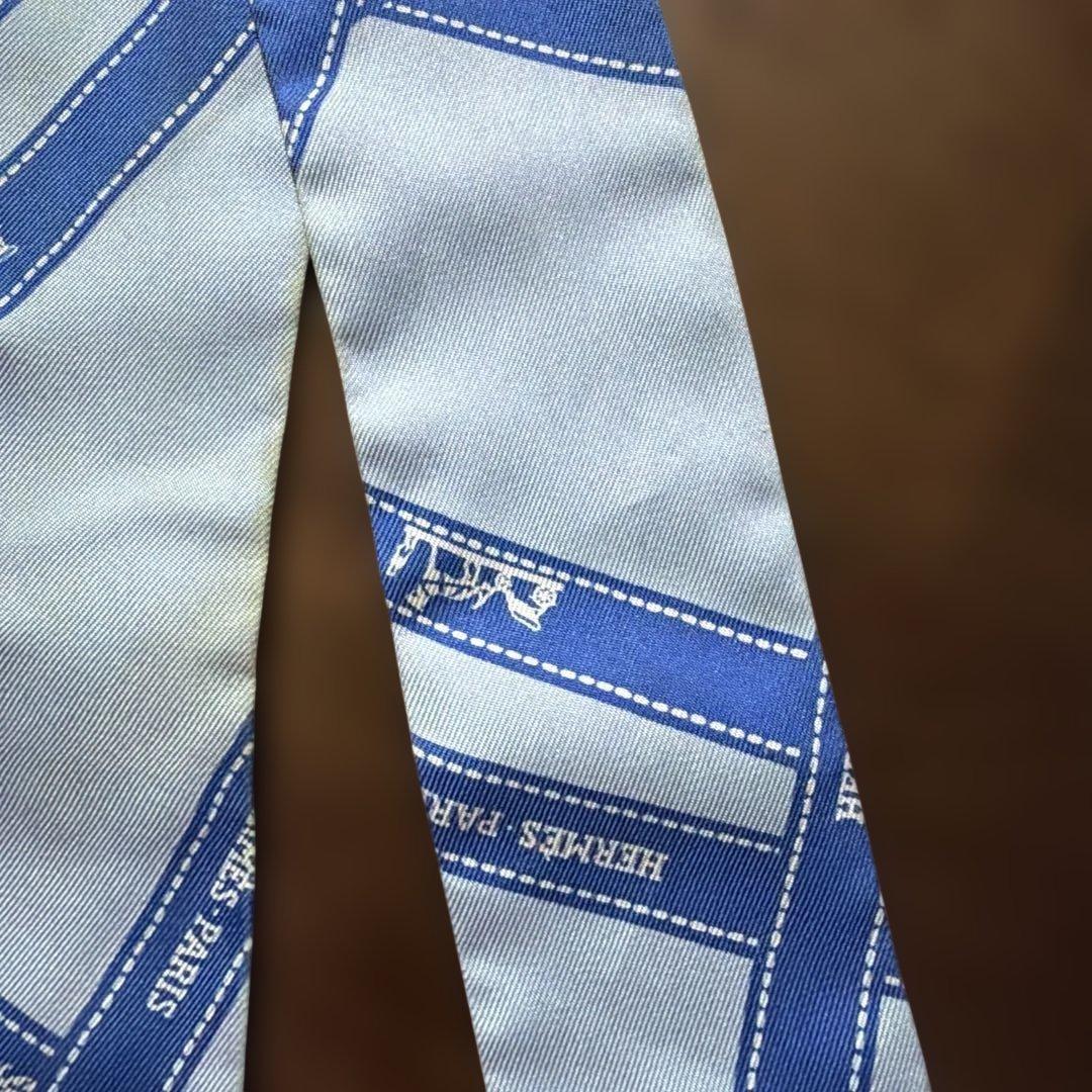 エルメス ツイリー ボルデュック リボン スカーフ シルク