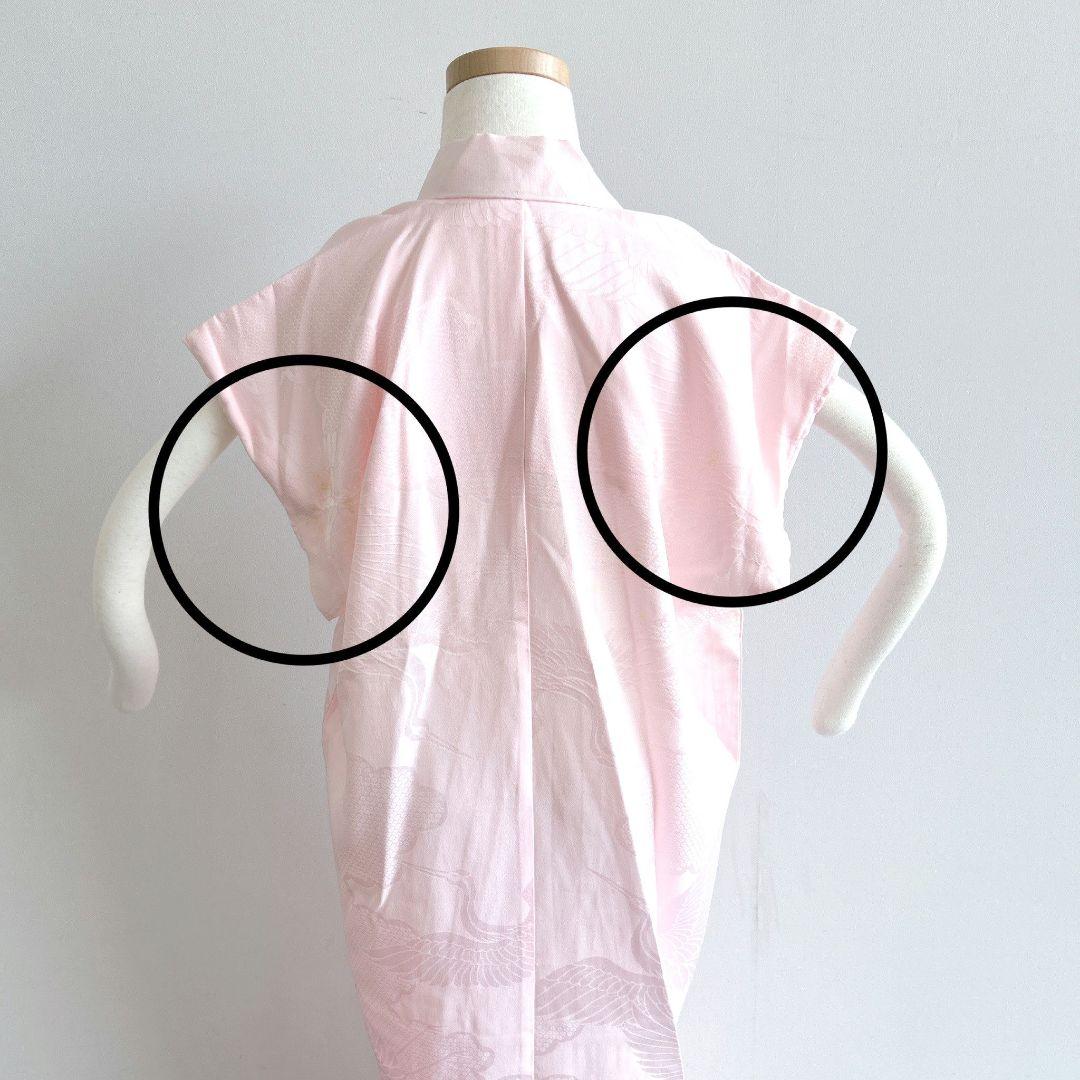 セット　七五三　7歳女の子　長着＆袋帯＆袖なし長襦袢＆小物　オレンジ地　菊金糸