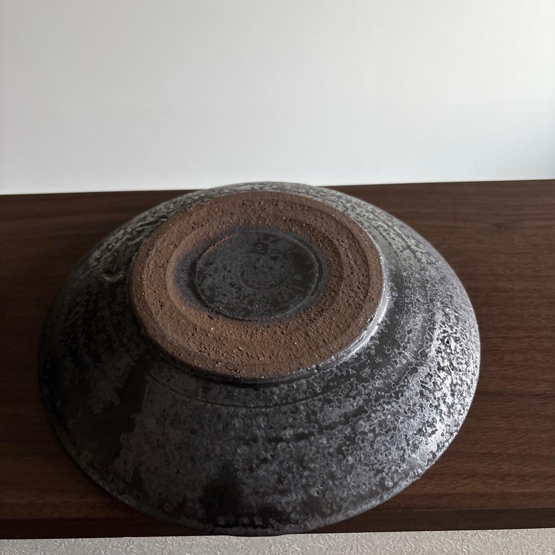 ◻️作家 遠藤素子さん◻️丸皿 鉄釉 M /3枚◻️新品未使用
