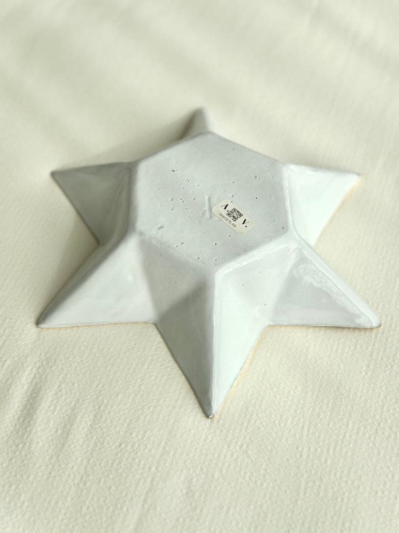 星型 ゴールド 陶器トレイ