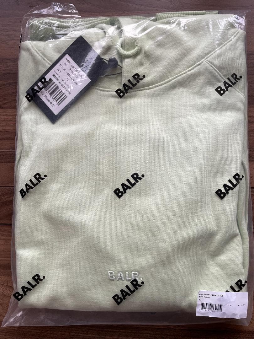 BALR. ボーラー Logo Hoodie Reed Green XL